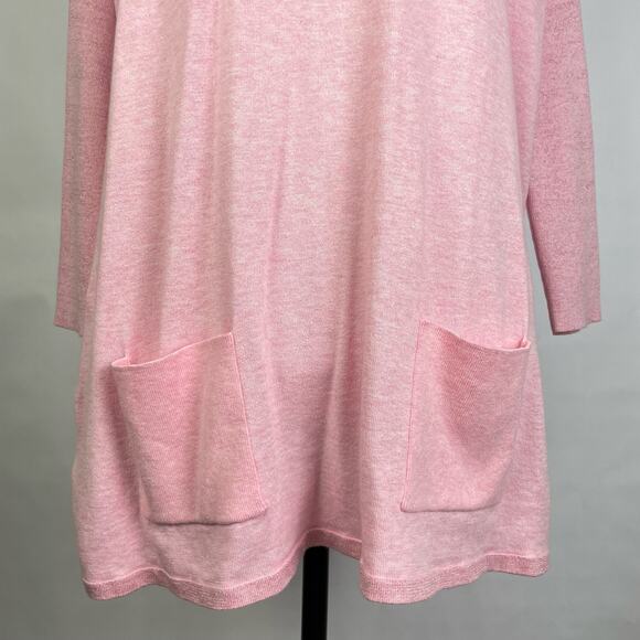 Lilly Pulitzer | Cobo Heather Pink Boatneck Oversized Lightweight Sweater - Picture 7 of 11